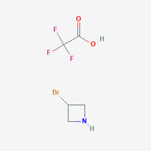 molecular formula C5H7BrF3NO2 B2430175 3-Bromoazetidine;2,2,2-trifluoroacetic acid CAS No. 2361645-28-3