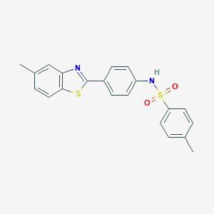 4-methyl-N-[4-(5-methyl-1,3-benzothiazol-2-yl)phenyl]benzenesulfonamide