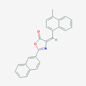 molecular formula C25H17NO2 B243020 (4E)-4-[(4-methylnaphthalen-1-yl)methylidene]-2-(naphthalen-2-yl)-1,3-oxazol-5(4H)-one 