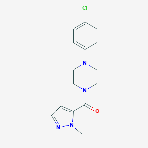 molecular formula C15H17ClN4O B243021 1-(4-chlorophenyl)-4-[(1-methyl-1H-pyrazol-5-yl)carbonyl]piperazine 