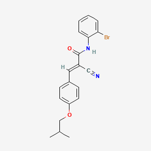 (E)-N-(2-bromophenyl)-2-cyano-3-[4-(2-methylpropoxy)phenyl]prop-2-enamide