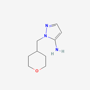 molecular formula C9H15N3O B2430215 1-(Oxan-4-ylmethyl)-1H-pyrazol-5-amine CAS No. 1250403-26-9