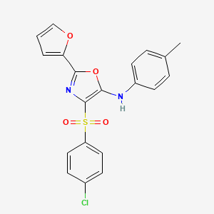 4-[(4-chlorophenyl)sulfonyl]-2-(furan-2-yl)-N-(4-methylphenyl)-1,3-oxazol-5-amine