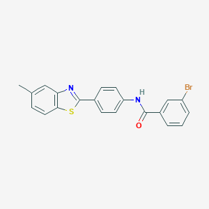 3-bromo-N-[4-(5-methyl-1,3-benzothiazol-2-yl)phenyl]benzamide