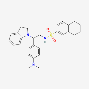 N-(2-(4-(dimethylamino)phenyl)-2-(indolin-1-yl)ethyl)-5,6,7,8-tetrahydronaphthalene-2-sulfonamide