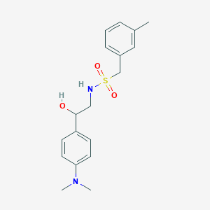 molecular formula C18H24N2O3S B2430232 N-(2-(4-(二甲氨基)苯基)-2-羟乙基)-1-(间甲苯基)甲磺酰胺 CAS No. 1421529-33-0