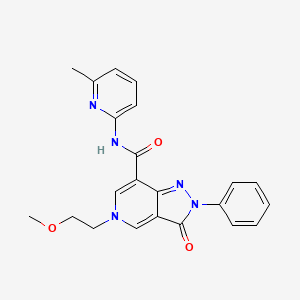 5-(2-methoxyethyl)-N-(6-methylpyridin-2-yl)-3-oxo-2-phenyl-3,5-dihydro-2H-pyrazolo[4,3-c]pyridine-7-carboxamide