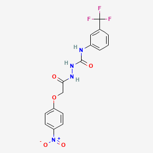 2-[2-(4-nitrophenoxy)acetyl]-N-[3-(trifluoromethyl)phenyl]-1-hydrazinecarboxamide
