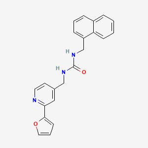 molecular formula C22H19N3O2 B2430241 1-((2-(呋喃-2-基)吡啶-4-基)甲基)-3-(萘-1-基甲基)脲 CAS No. 2034267-22-4
