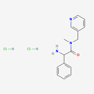 molecular formula C15H19Cl2N3O B2430243 2-amino-N-methyl-2-phenyl-N-(pyridin-3-ylmethyl)acetamide dihydrochloride CAS No. 1423025-93-7