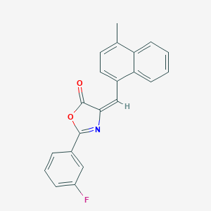 (4E)-2-(3-fluorophenyl)-4-[(4-methylnaphthalen-1-yl)methylidene]-1,3-oxazol-5(4H)-one