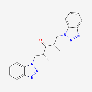 molecular formula C19H20N6O B2430253 1,5-Bis(benzotriazol-1-yl)-2,4-dimethylpentan-3-one CAS No. 300685-13-6
