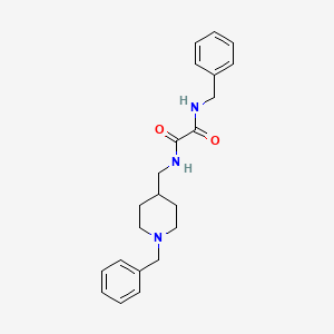 molecular formula C22H27N3O2 B2430255 N1-benzyl-N2-((1-benzylpiperidin-4-yl)methyl)oxalamide CAS No. 953138-44-8