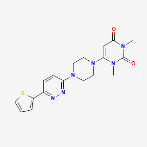 1,3-Dimethyl-6-[4-(6-thiophen-2-ylpyridazin-3-yl)piperazin-1-yl]pyrimidine-2,4-dione