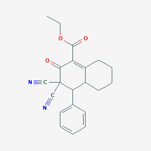 molecular formula C21H20N2O3 B243026 Ethyl 3,3-dicyano-2-oxo-4-phenyl-2,3,4,4a,5,6,7,8-octahydronaphthalene-1-carboxylate 