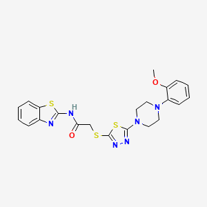 N-(benzo[d]thiazol-2-yl)-2-((5-(4-(2-methoxyphenyl)piperazin-1-yl)-1,3,4-thiadiazol-2-yl)thio)acetamide