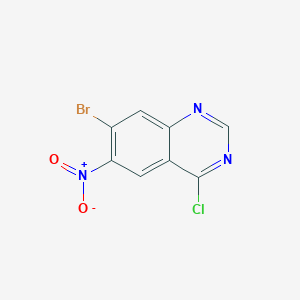 molecular formula C8H3BrClN3O2 B2430272 7-Bromo-4-chloro-6-nitroquinazoline CAS No. 1260769-84-3