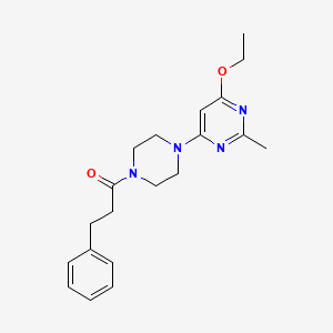 molecular formula C20H26N4O2 B2430281 1-(4-(6-乙氧基-2-甲基嘧啶-4-基)哌嗪-1-基)-3-苯基丙烷-1-酮 CAS No. 1021090-54-9