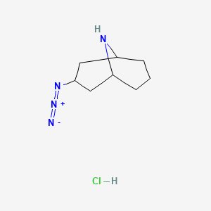 molecular formula C8H15ClN4 B2430286 3-Azido-9-azabicyclo[3.3.1]nonanehydrochloride CAS No. 2241130-17-4; 2241130-18-5