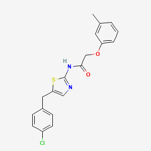 molecular formula C19H17ClN2O2S B2430289 N-[5-(4-氯苄基)-1,3-噻唑-2-基]-2-(3-甲基苯氧基)乙酰胺 CAS No. 301176-12-5