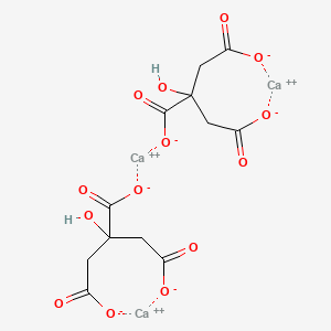 molecular formula C12H10Ca3O14 B2430290 Calcium citrate, anhydrous CAS No. 7693-13-2; 813-94-5