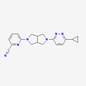 6-[2-(6-Cyclopropylpyridazin-3-yl)-1,3,3a,4,6,6a-hexahydropyrrolo[3,4-c]pyrrol-5-yl]pyridine-2-carbonitrile