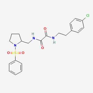 N1-(4-chlorophenethyl)-N2-((1-(phenylsulfonyl)pyrrolidin-2-yl)methyl)oxalamide
