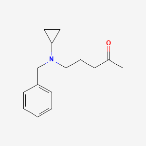 molecular formula C15H21NO B2430301 5-[Benzyl(cyclopropyl)amino]pentan-2-one CAS No. 1854298-24-0