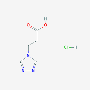 molecular formula C5H8ClN3O2 B2430304 3-(4H-1,2,4-三唑-4-基)丙酸盐酸盐 CAS No. 68984-23-6