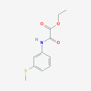 molecular formula C11H13NO3S B2430310 2-[3-(甲硫基)苯胺基]-2-氧代乙酸乙酯 CAS No. 63170-23-0