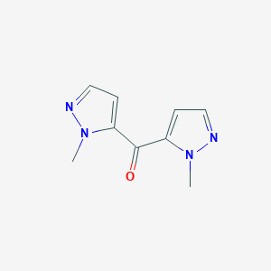 molecular formula C9H10N4O B2430311 1-methyl-5-(1-methyl-1H-pyrazole-5-carbonyl)-1H-pyrazole CAS No. 1598618-55-3