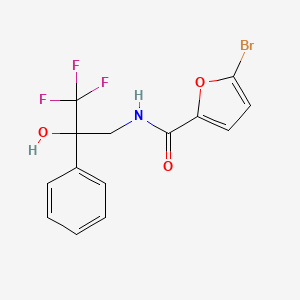 molecular formula C14H11BrF3NO3 B2430321 5-溴-N-(3,3,3-三氟-2-羟基-2-苯基丙基)呋喃-2-羧酰胺 CAS No. 1351615-96-7
