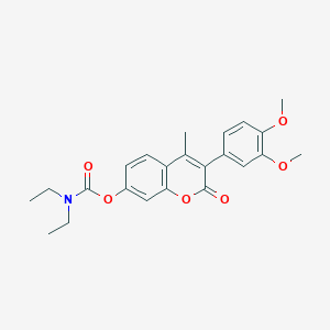 molecular formula C23H25NO6 B2430322 3-(3,4-dimethoxyphenyl)-4-methyl-2-oxo-2H-chromen-7-yl diethylcarbamate CAS No. 869080-62-6