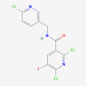 molecular formula C12H7Cl3FN3O B2430326 2,6-dichloro-N-[(6-chloropyridin-3-yl)methyl]-5-fluoropyridine-3-carboxamide CAS No. 1356777-26-8