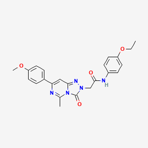 molecular formula C23H23N5O4 B2430330 N-(4-乙氧基苯基)-2-[7-(4-甲氧基苯基)-5-甲基-3-氧代[1,2,4]三唑并[4,3-c]嘧啶-2(3H)-基]乙酰胺 CAS No. 1251590-43-8