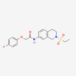 molecular formula C19H21FN2O4S B2430333 N-(2-(ethylsulfonyl)-1,2,3,4-tetrahydroisoquinolin-7-yl)-2-(4-fluorophenoxy)acetamide CAS No. 954707-24-5