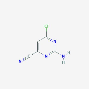 molecular formula C5H3ClN4 B2430338 2-Amino-6-chloropyrimidine-4-carbonitrile CAS No. 2091438-66-1