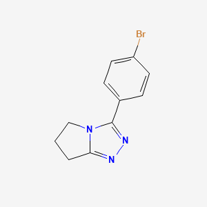 molecular formula C11H10BrN3 B2430348 3-(4-bromophenyl)-6,7-dihydro-5H-pyrrolo[2,1-c][1,2,4]triazole CAS No. 321679-99-6