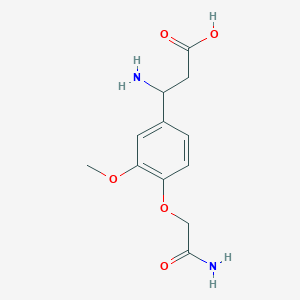 molecular formula C12H16N2O5 B2430350 3-氨基-3-[4-(2-氨基-2-氧代乙氧基)-3-甲氧基苯基]丙酸 CAS No. 554402-60-7