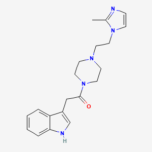 2-(1H-indol-3-yl)-1-(4-(2-(2-methyl-1H-imidazol-1-yl)ethyl)piperazin-1-yl)ethanone