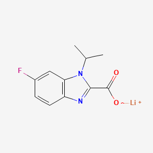 molecular formula C11H10FLiN2O2 B2430385 Lithium 6-fluoro-1-isopropyl-1H-benzo[d]imidazole-2-carboxylate CAS No. 2197054-83-2