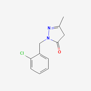 1-[(2-chlorophenyl)methyl]-3-methyl-4,5-dihydro-1H-pyrazol-5-one