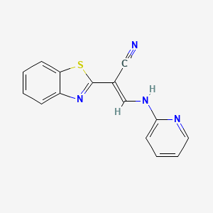 (2E)-2-(1,3-benzothiazol-2-yl)-3-(pyridin-2-ylamino)prop-2-enenitrile
