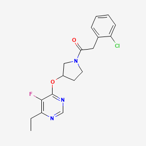 2-(2-Chlorophenyl)-1-(3-((6-ethyl-5-fluoropyrimidin-4-yl)oxy)pyrrolidin-1-yl)ethanone