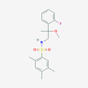 molecular formula C19H24FNO3S B2430393 N-(2-(2-fluorophenyl)-2-methoxypropyl)-2,4,5-trimethylbenzenesulfonamide CAS No. 1797089-52-1