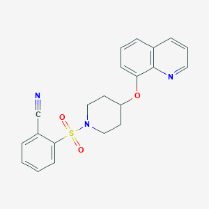 2-((4-(Quinolin-8-yloxy)piperidin-1-yl)sulfonyl)benzonitrile