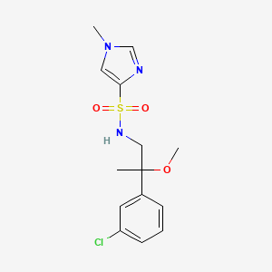 N-(2-(3-chlorophenyl)-2-methoxypropyl)-1-methyl-1H-imidazole-4-sulfonamide