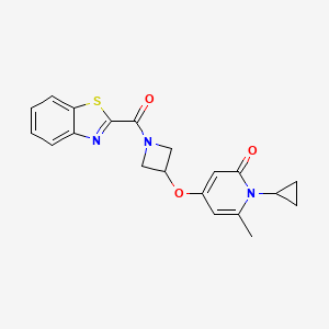 4-((1-(benzo[d]thiazole-2-carbonyl)azetidin-3-yl)oxy)-1-cyclopropyl-6-methylpyridin-2(1H)-one