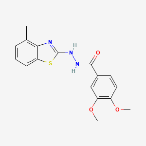 3,4-dimethoxy-N'-(4-methyl-1,3-benzothiazol-2-yl)benzohydrazide
