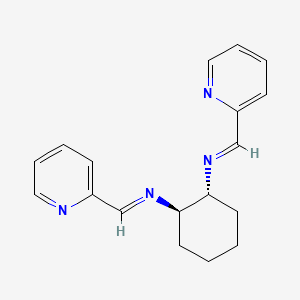 molecular formula C18H20N4 B2430423 (1R,2R)-1,2-Bis(2-pyridylmethyleneamino)cyclohexane CAS No. 934355-35-8